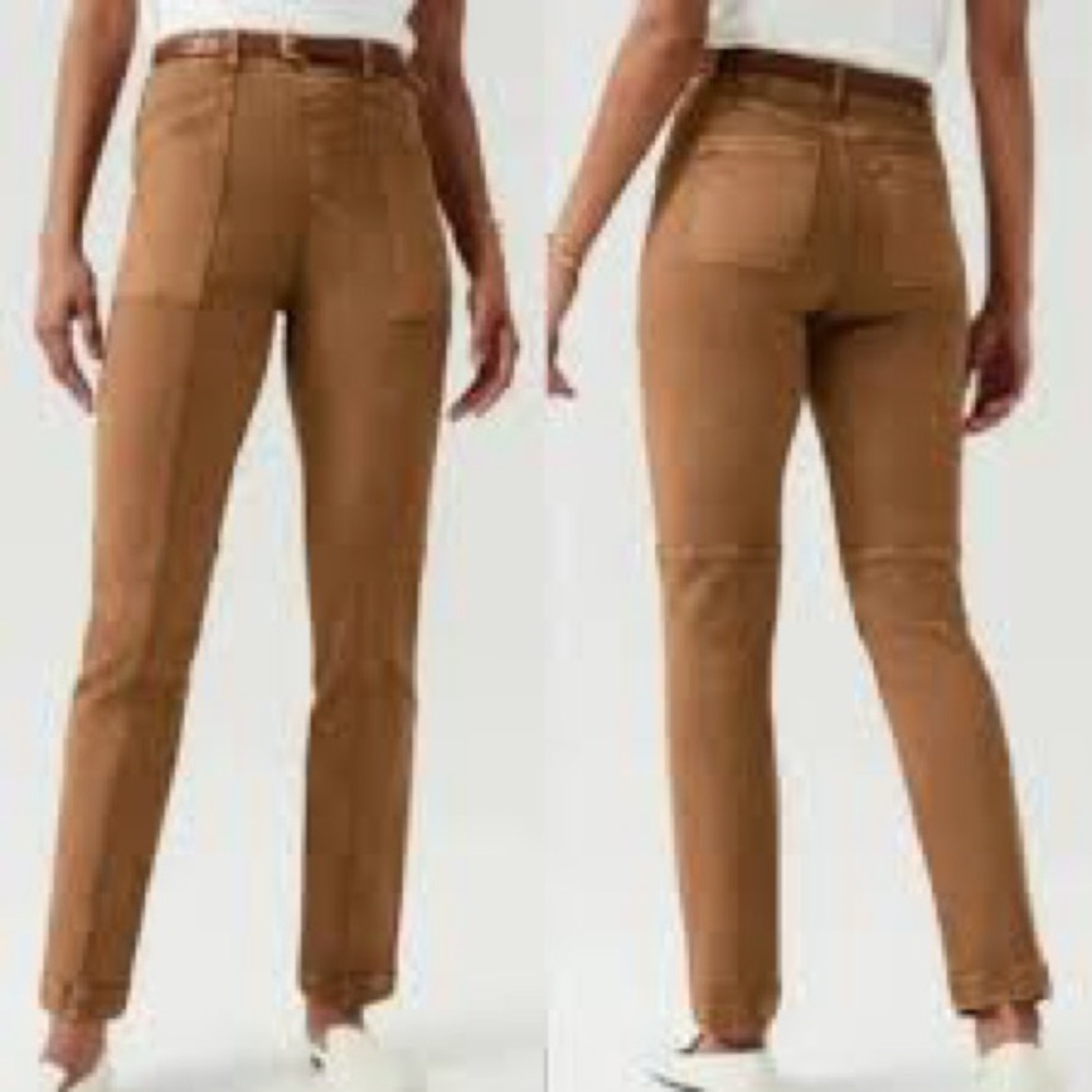 Spanx‎ stretch twill straight leg high rise  pull on pants size large